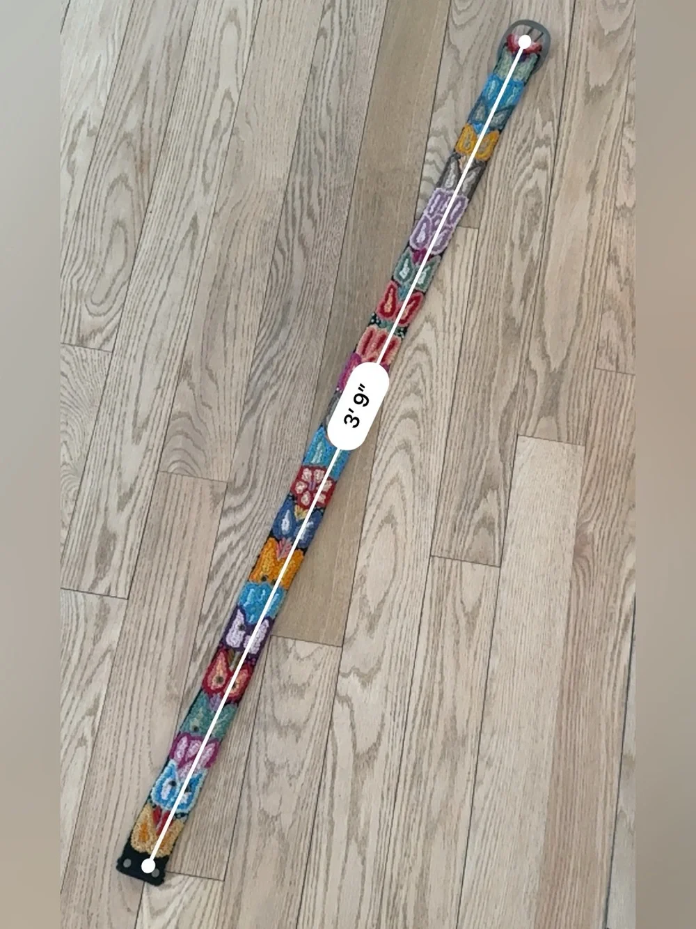 Jenny Krauss Wool Multicolor Embroidered Women’s Belt Size Large - Picture 8 of 8